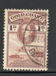 GOLD COAST #116 1938 1p KING GEORGE VI & CHRISTIANSBURG CASTLE MINT FVF USED b