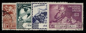 Jamaica GVI SG145-148, 1949 Anniversary Of The UPU Set, VFU. Cat £13.-
