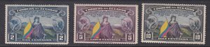 Ecuador # 366-368, U.S. Constitution 150th Anniversary, NH, 1/3 Cat.