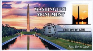 AO-3473-3, 2001, Washington Monument, First Day Cover, $12.25, SC 3473, Add On C