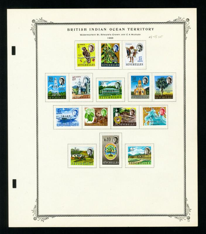 British Indian Ocean Territory 1960s to 1970s Stamp Collection