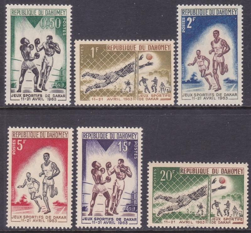 Dahomey 172-77 MNH 1963 Friendship Sports Game Dakar Full Set VF