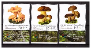 GERMANY 2018 Mushrooms 3v  MNH