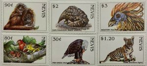 Nevis 1998 - Endangered Animals - Set of Six - MNH