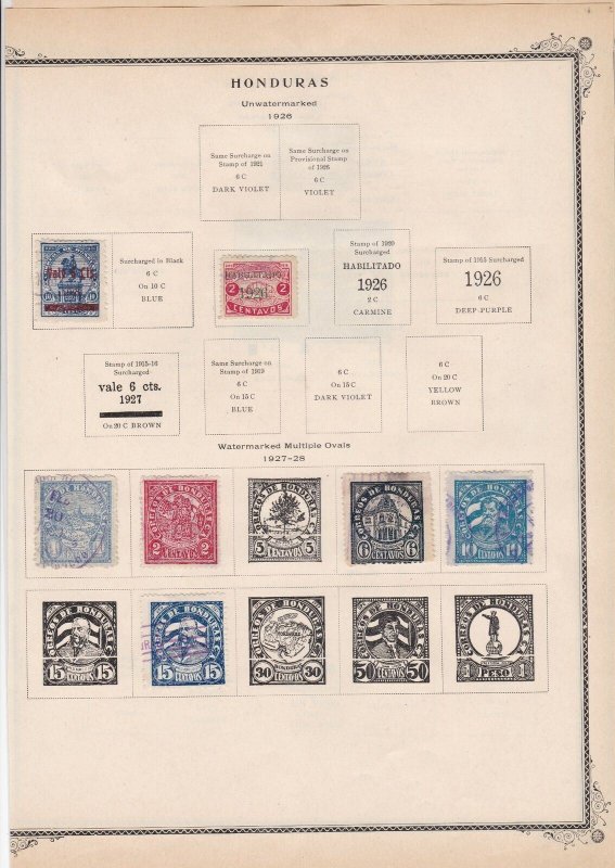 honduras stamps page ref 17092 