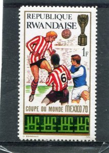 Rwanda 1970 FOOTBALL MEXICO WORLD CUP Stamp 1fr Unused