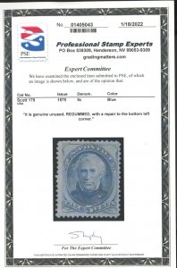 U.S. #179 MINT WITH PSE CERT