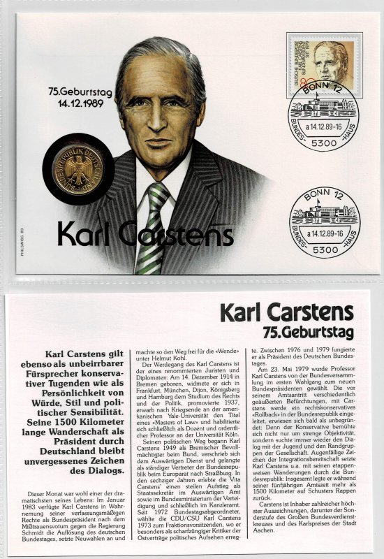 Germany 1989-92, German presidents , coin covers