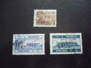 Stamps - Bangladesh - Scott# O43-O45 - Used Part Set of 3 Stamps