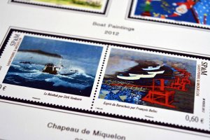 COLOR PRINTED ST. PIERRE AND MIQUELON 2011-2020 STAMP ALBUM PAGES (38 ill pages)