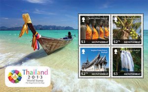 Montserrat - 2013 SITES AND SCENES OF THAILAND SHEET OF 4 STAMPS - MNH