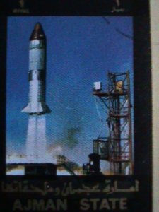 ​AJMAN STAMP-AIRMAIL-SPACE PROGRAMS & WORLD FAMOUS PEOPLES CTO LARGE SHEET VF