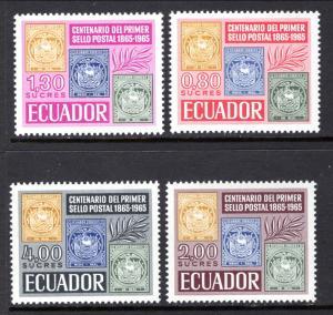 Ecuador 744-747 Stamp on Stamp MNH VF