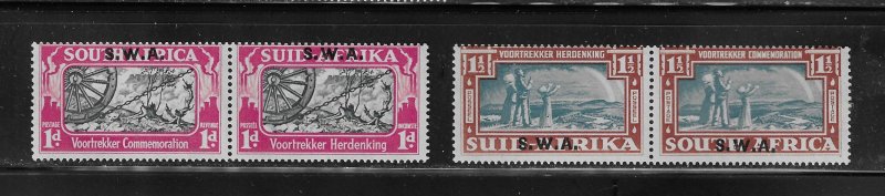 SOUTH WEST AFRICA SCOTT #133-34 1938 VOORTREKKER ISSUE- MINT NEVER HINGED