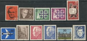 GERMANY BERLIN Sc#9N175//9N214 1960-64 Eleven Complete Stamps OG Mint Hinged