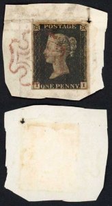 Penny Black (II) Four margins (crease at top)