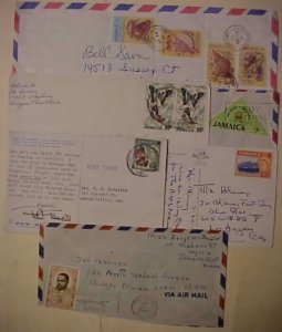 JAMAICA  6 DIFF. COVERS/CARDS TO USA AFTER 1952