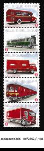 BELGIUM - 2010 POSTAL TRANSPORT SCOTT#4329-4333 SE-TENANT 5V STRIP MNH