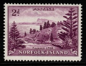 NORFOLK ISLAND SG4a 1956 DEFINITIVE STAMP ON WHITE PAPER MTD MINT