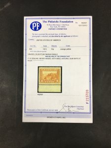 momen: US Stamps #400 Mint OG NH SUPERB JUMBO PF Cert LOT #88224
