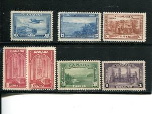 Canada #241,241a,-245, C6 Mint  VF NH