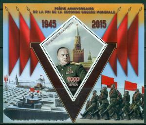 World War II Stalin Churchill de Gaulle Madagascar MNH stamp set 4val sht + s/s