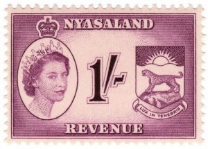 (I.B) Nyasaland Revenue : Duty Stamp 1/-