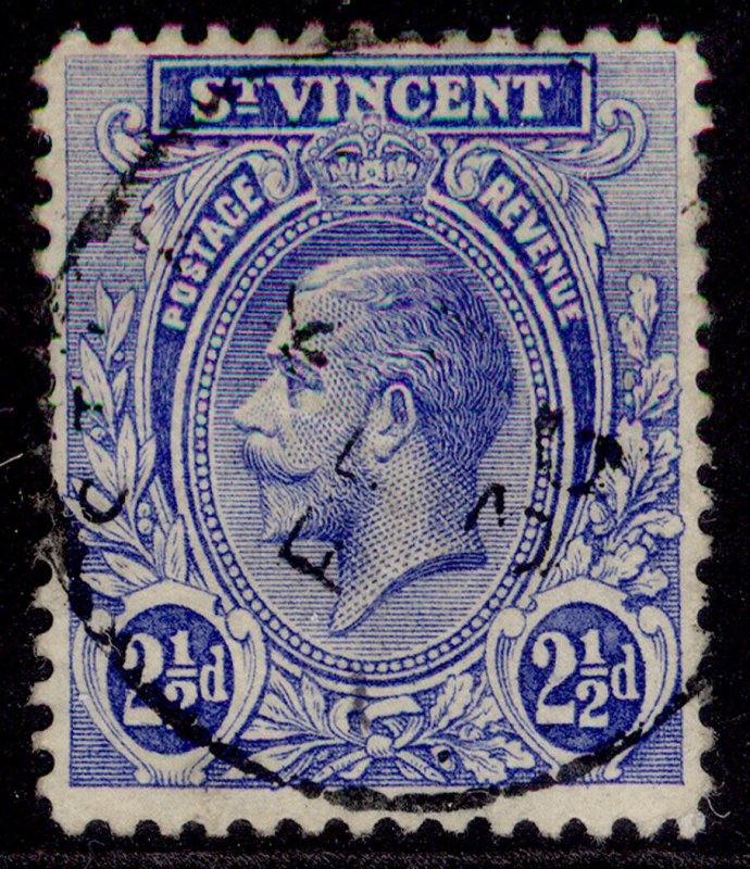 ST. VINCENT GV SG133a, 2½d bright blue, FINE USED. CDS