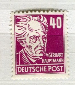 GERMANY EAST; 1952-53 early Portrait issues fine Mint hinged 40pf. value