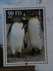 ​DJIBOUTI -2004  LOVELY PENGUINS & LIGHT HOUSE CTO SHEET-VF-FANCY CANCEL