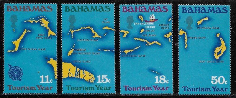 Bahamas Scott #'s 343a-d MNH