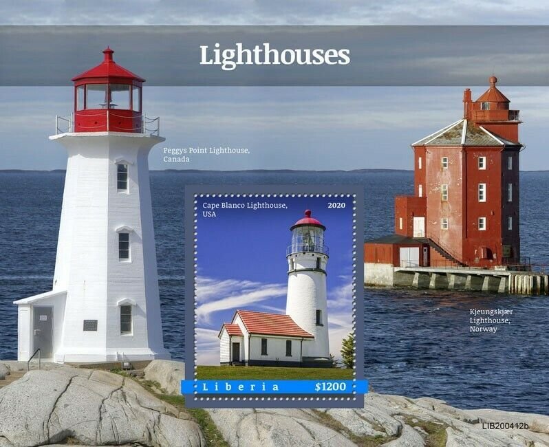 2020/10- LIBERIA - LIGHTHOUSES       1V    MNH **