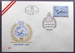 Austria #C63 First Day Cover IFA Wien 1968