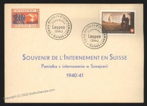 Switzerland WWII Internee Camp Laupen Soldier Stamp Cover G107536