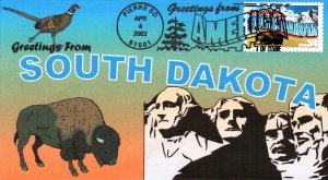 #3601 Greetings From South Dakota Romp FDC