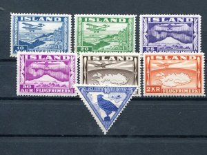 Iceland #C3, C15-20 Mint VF H/NH - Lakeshore Philatelics