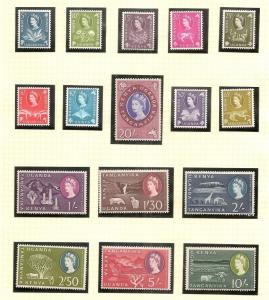 KUT 1960 Definitive Set SG183-198 MNH Cat£70