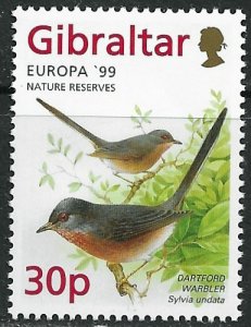 Gibraltar ~ Scott # 795 ~ MNH ~ Dartford Warbler