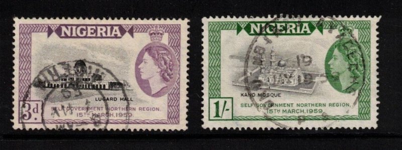 NIGERIA - Scott # 95-6 Used - QEII & Self Government Northern Region