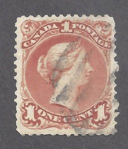 Canada  # 22ii VF USED 1c BROWN-RED LARGE QUEEN BOTHWELL PAPER BS26821