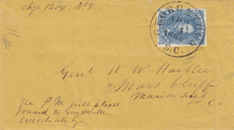 1862, Civil War: Confederate States: Georgetown, SC, See Remark (M4465)