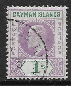 CAYMAN ISLANDS SG15 1907 1/= VIOLET & GREEN USED