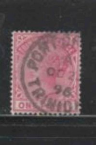 TRINIDAD #69 1883 1p QUEEN VICTORIA DATED CANCEL F-VF USED a