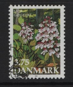 Denmark  #922  used  1990  endangered flowers  3.75k