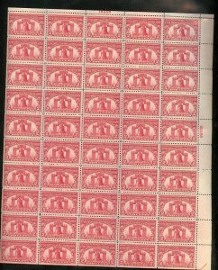 UNITED STATES #627 2c LIBERTY BELLSHEET (50) MINT NEVER HINGED MINOR PERF SEPS