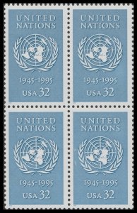 US 2974 United Nations 32c block 4 MNH 1995