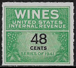 United States #RE138 MNH Wine Stamp