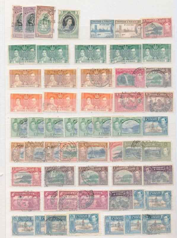 Trinidad & Tobago GVI/QE M&U Collection (Apx 450+Items) ZK1646