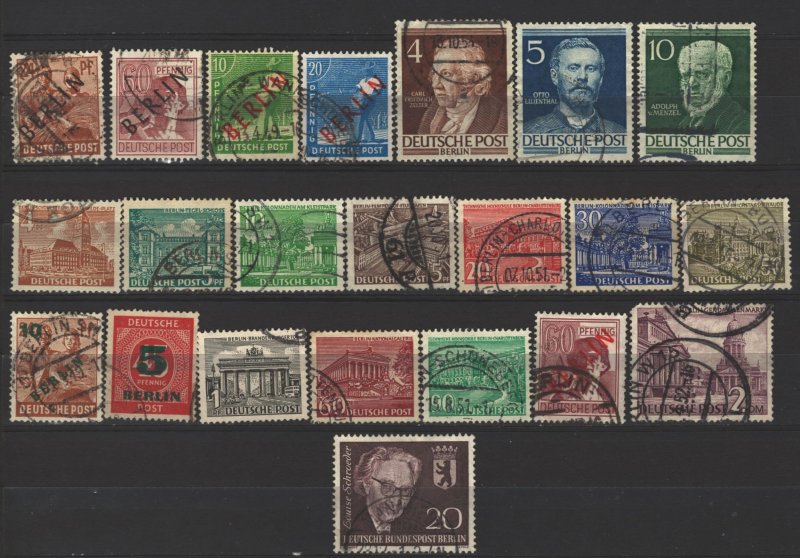 COLLECTION LOT # 4936 GERMANY BERLIN 22 STAMPS 1948+ CV+$13