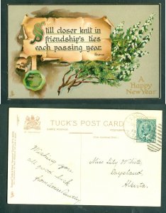 Canada. 1910 Postcard New Year. Lethbridge. White Heather For Luck Sc# 89. Adr